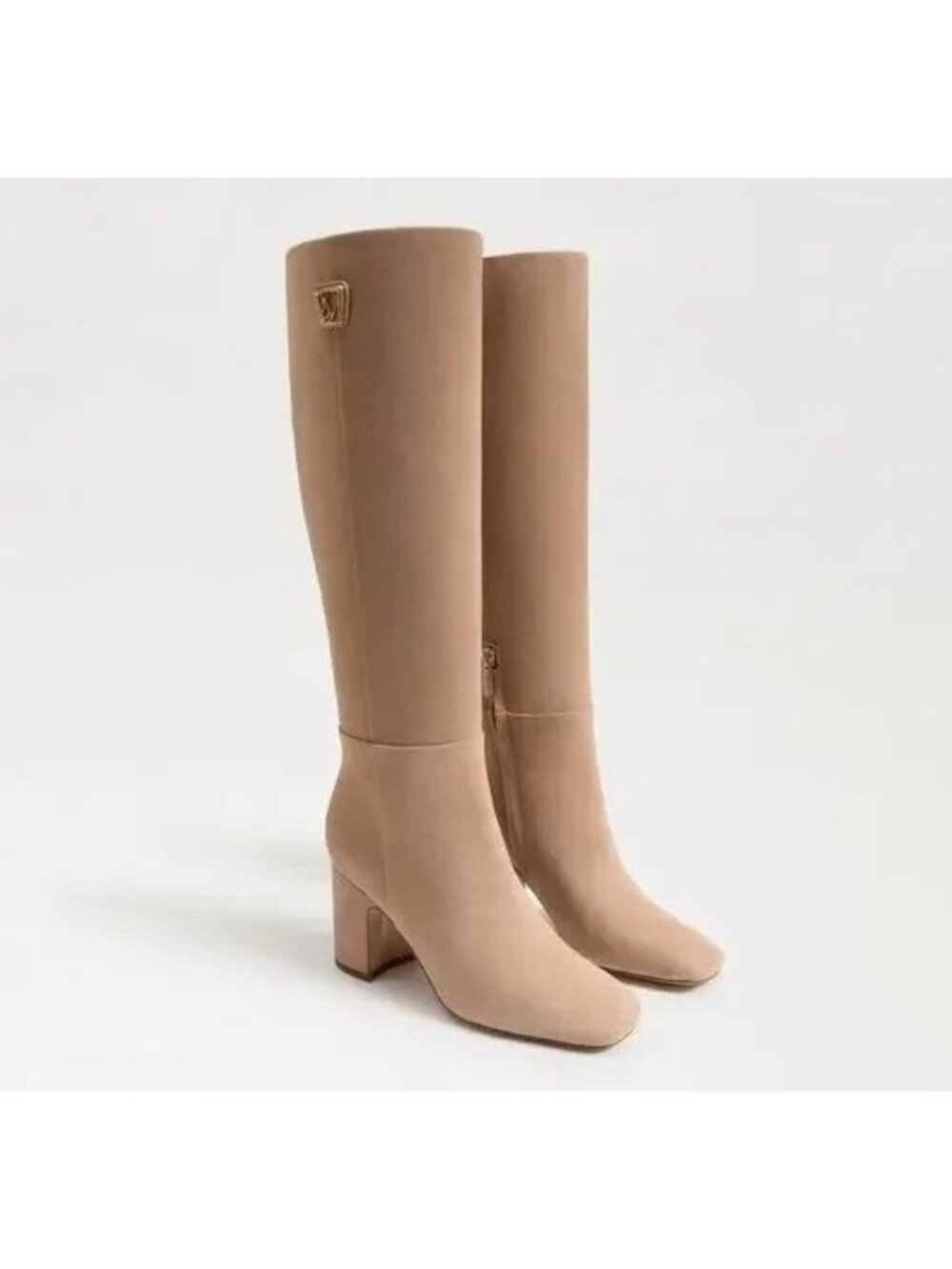 NEW Sam Edelman Faren Knee High Boots Tan Suede Chic Contemporary Women 10